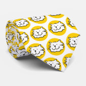 Cravate Motif de visage drôle de chat design (Roulé)