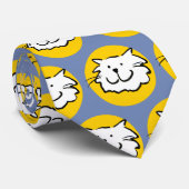 Cravate Motif de visage drôle de chat design (Roulé)