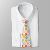 Cravate Motif de visage joyeux souriant coloré (Attaché)