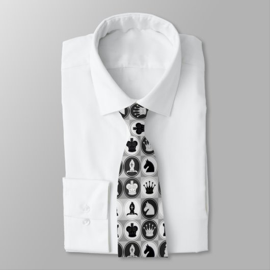 Cravate Motif d'échecs (Attaché)