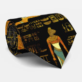 Cravate Motif décoratif égyptien de hiéroglyphes (Roulé)