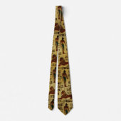 Cravate Motif décoratif égyptien de hiéroglyphes (Dos)