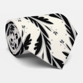 Cravate Motif décoratif Vignes Noires (Roulé)