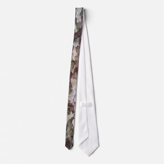 Cravate Motif d'écorce camouflée vert et brun (Dos)