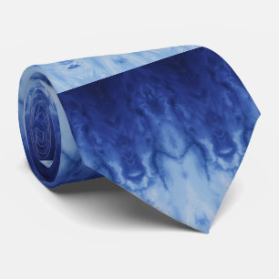 Cravate Motif dégradé Tie-Dye Indigo Moderne Shibori