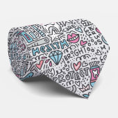 Cravate Motif dentaire de bande dessinée (Roulé)