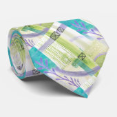 Cravate Motif d'entreprise moderne Résumé bleu (Roulé)