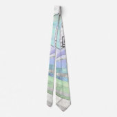 Cravate Motif d'entreprise moderne Résumé Bleu Vert (Dos)
