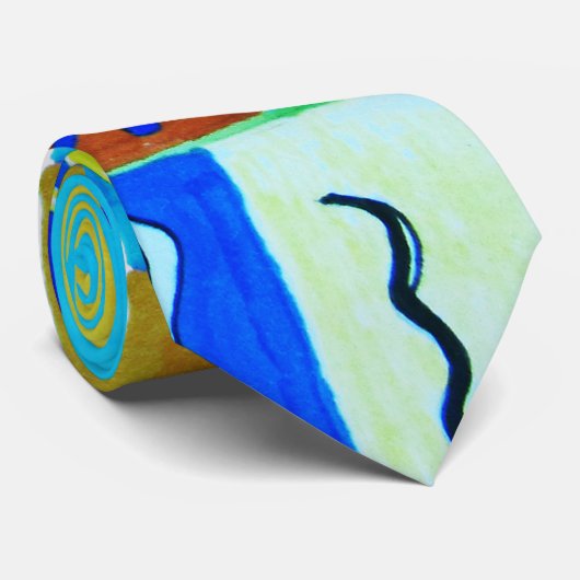 Cravate Motif d'entreprise Résumé Géométrique moderne #2 C (Roulé)