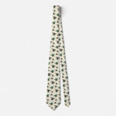 Cravate Motif des abeilles en effervescence Ecru (Devant)