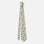 Cravate Motif des abeilles en effervescence Ecru (Dos)