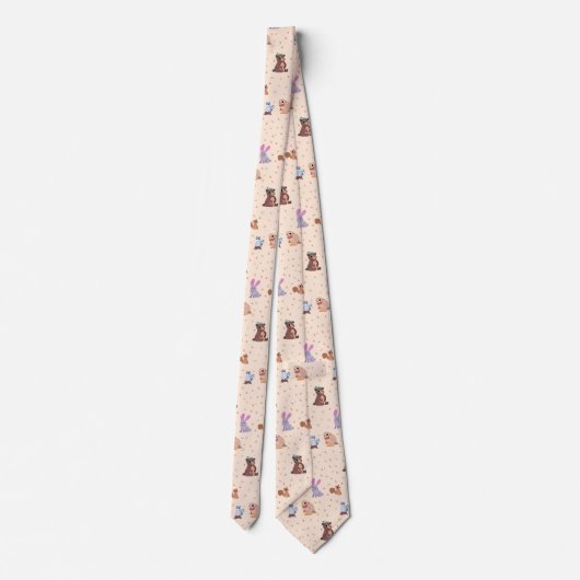 Cravate Motif des animaux plats automne/automne (Dos)