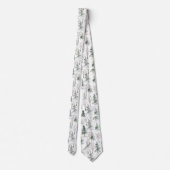Cravate Motif des arbres de Noël à neige (Dos)