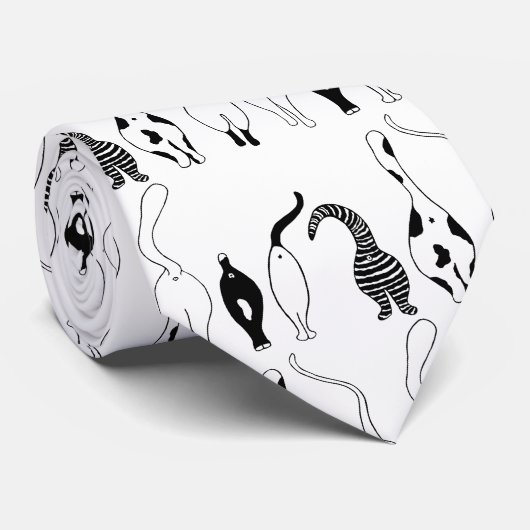 Cravate Motif des boutons de chat (Roulé)