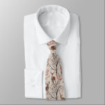 Cravate Motif des cerfs de Noël d'hiver<br><div class="desc">Détendez un peu de joie de vacances avec cet élégant cravate de Noël aquarelle avec un motif d'inspiration vintage d'une scène de forêt hivernale avec cerfs,  oiseaux et baies de Noël.</div>