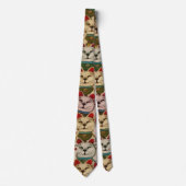 Cravate motif des chats Maneki-neko (Devant)