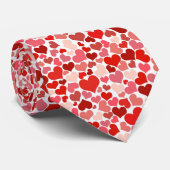 Cravate Motif Des Coeurs, Coeurs Rouges, Amour (Roulé)