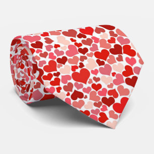Cravate Motif Des Coeurs, Coeurs Rouges, Amour