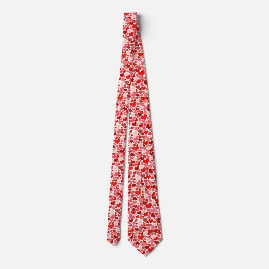 Cravate Motif Des Coeurs, Coeurs Rouges, Amour (Dos)