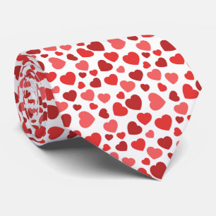 Cravate Motif Des Coeurs, Coeurs Rouges, Motif Des Coeurs