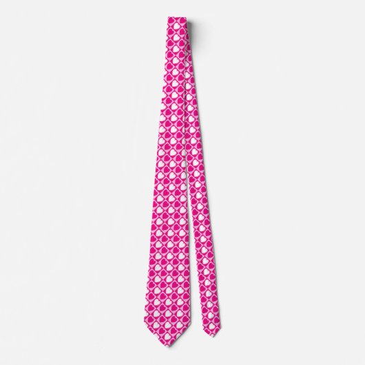 Cravate Motif des coeurs roses (Devant)
