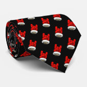 Cravate Motif des cornes de Noël en métal lourd (Roulé)
