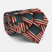 Cravate Motif des drapeaux américains (Roulé)