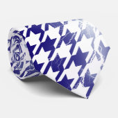 Cravate Motif des étincelles électriques de Houndstooth (Roulé)