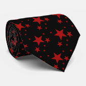Cravate Motif des étoiles rouges (Roulé)