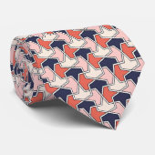 Cravate Motif des flèches géométriques bleu rouge islamiqu (Roulé)