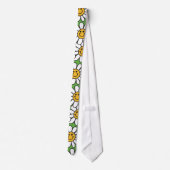 Cravate Motif des fleurs de marais (Dos)