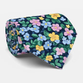 Cravate Motif des fleurs de printemps (Roulé)