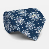 Cravate Motif des flocons bleus (Roulé)