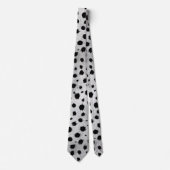 Cravate Motif des points Dalmatiens noirs et blancs (Devant)