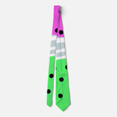 Cravate motif des points et bandes asymétriques, abstrait (Dos)