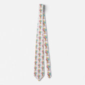Cravate Motif d'été couleur crème glacée (Devant)