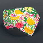 Cravate Motif d'été de l'aquarelle de fruits tropicaux<br><div class="desc">Ajoutez une touche d'élégance tropicale à votre garde-robe avec le Cravate Motif d'été Tropical Fruit Watercolor. Dotée d'un design coloré et vibrant de fruits tropicaux aquarellés, cette cravate est parfaite pour ajouter une ambiance amusante et estivale à toute tenue. Que vous assistiez à un événement d'été, à une fête à...</div>