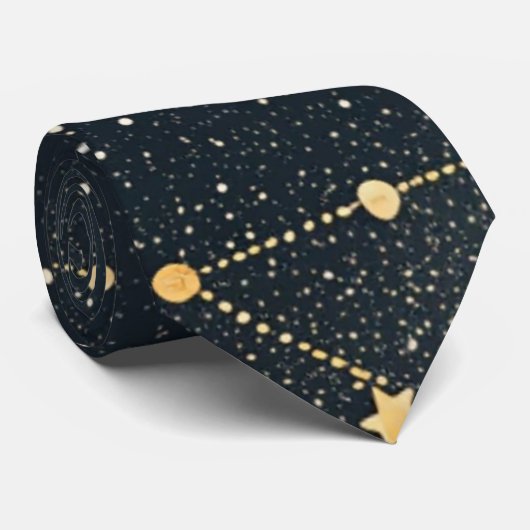 Cravate Motif d'étoile de constellation céleste (2) (Roulé)