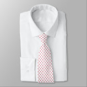 Cravate Motif d'étoiles de Noël blanc et rouge (Attaché)