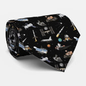 Cravate Motif d'exploration spatiale (Roulé)