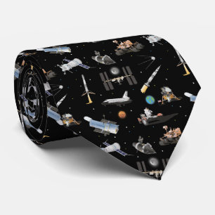 Cravate Motif d'exploration spatiale