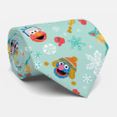 Cravate Motif d'hiver de la rue Sesame (Roulé)