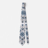 Cravate Motif d'hiver Retro Snowflake (Devant)