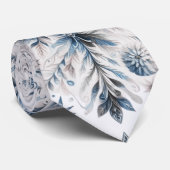 Cravate Motif d'hiver Retro Snowflake (Roulé)