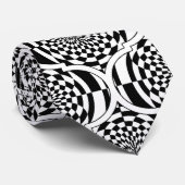 Cravate Motif d'hypnose noir & blanc + votre idée (Roulé)