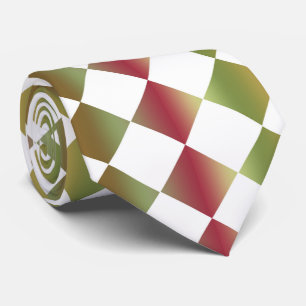 Cravate Motif diamant à carreaux coloré