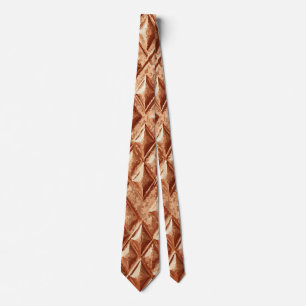 Cravate Motif diamant bronze