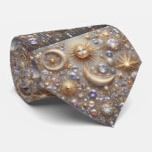 Cravate Motif Diamant Céleste (Roulé)