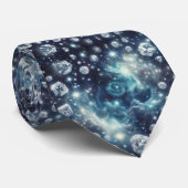Cravate Motif diamant céleste (Roulé)