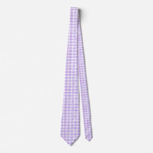 Cravate Motif diamant chevauchant avec paillettes violette